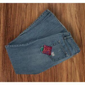 Vintage Old Navy Distress and Patch Boot-Cut Women's Jeans Size 4